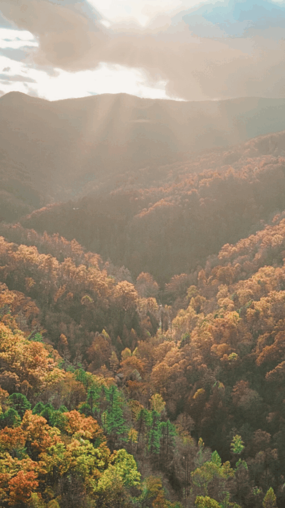 Sunrise over the Smoky Mountains