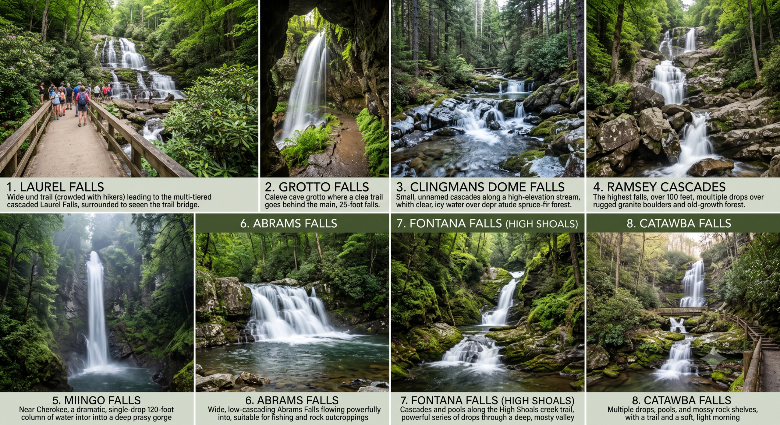 Waterfalls near the Townsend side of the park
