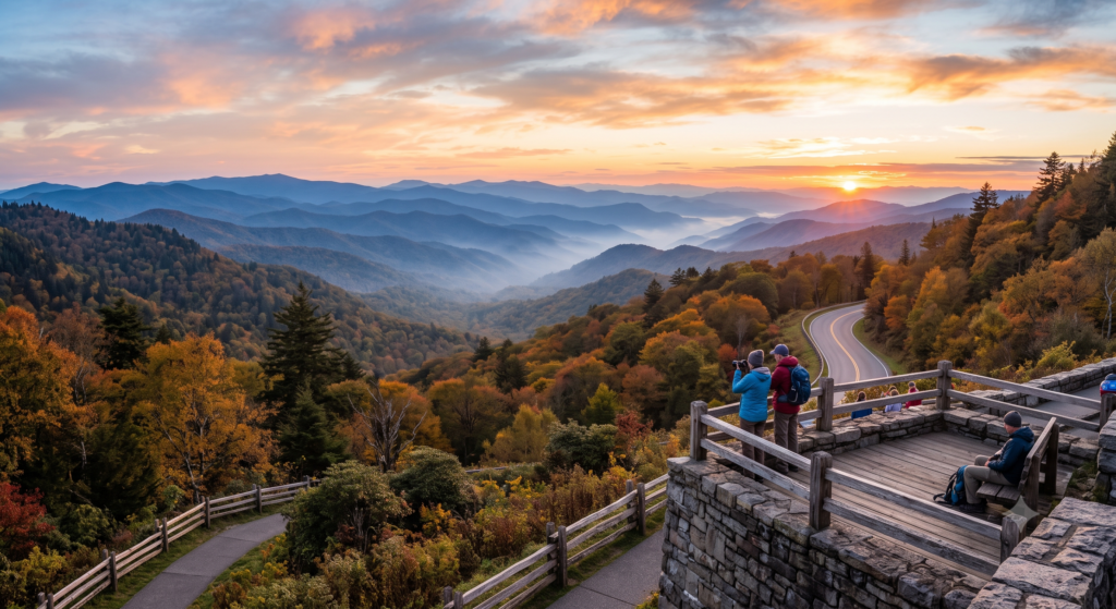 Sunset over the Great Smoky Mountains