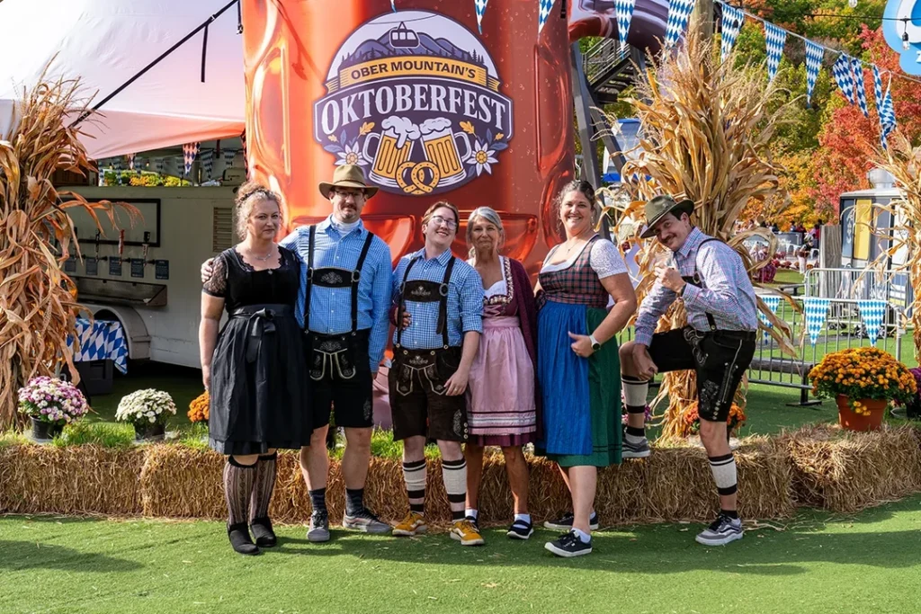 Visitors at Oktoberfest at Ober Mountain in Gatlinburg